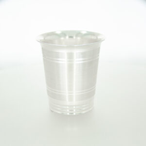 V Shape Pattern Silver Glass