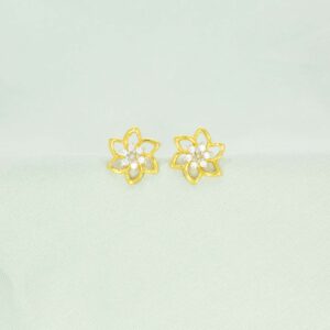 Floral 22k Gold Studs