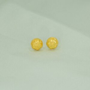 Round 22kt Gold Studs Design