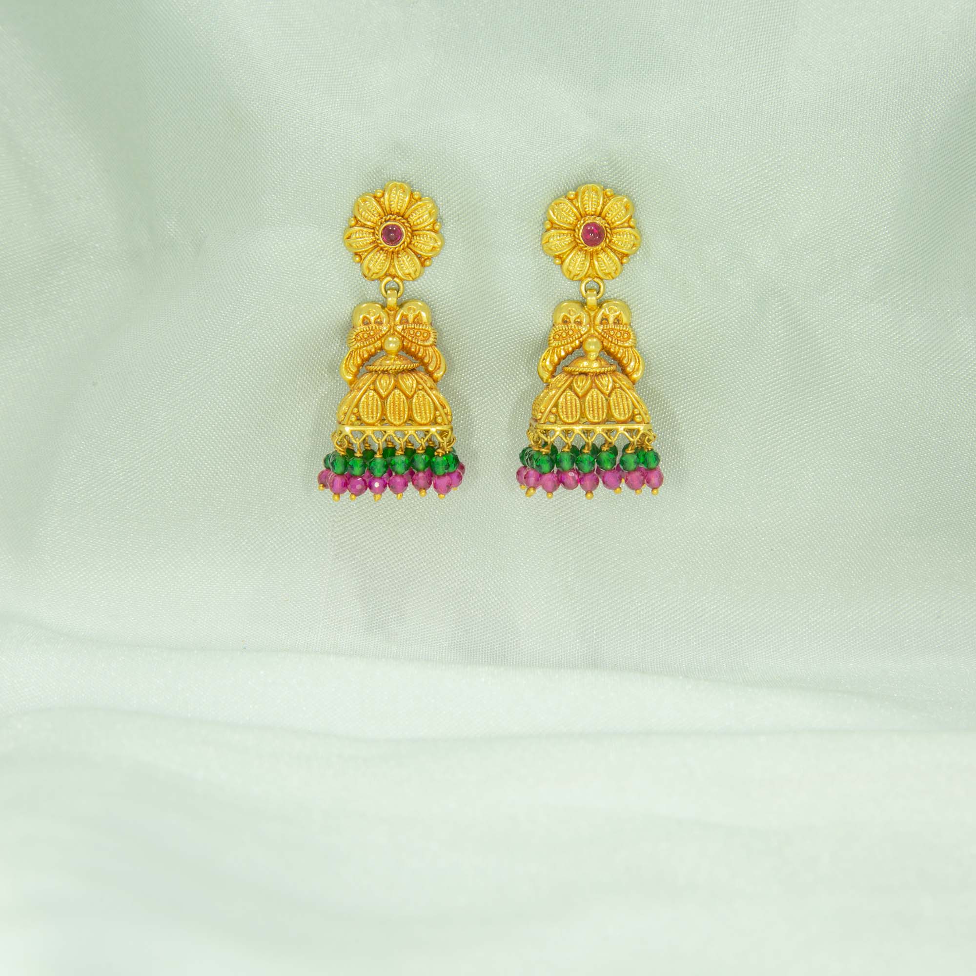 Delightful gold 22k jhumka