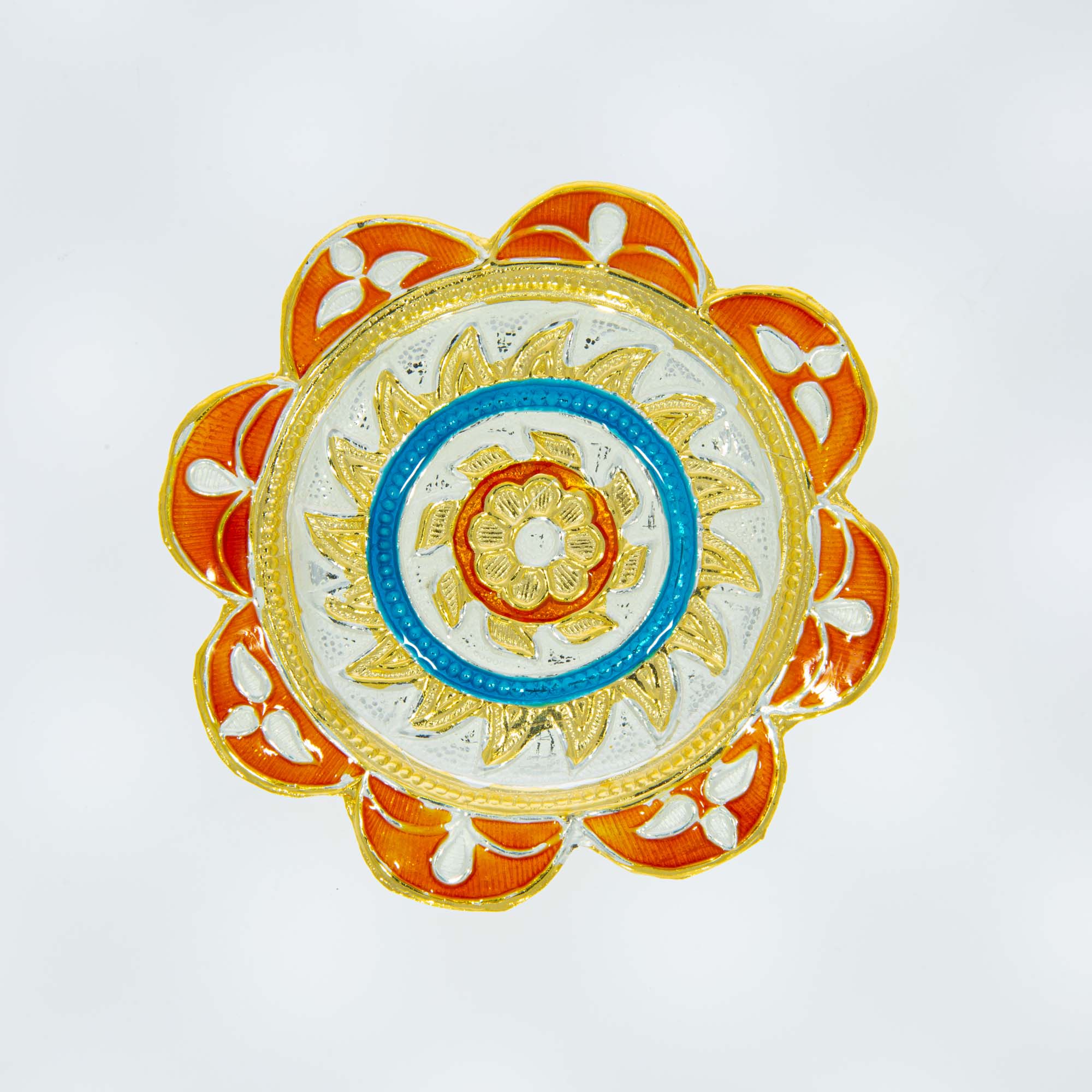 Attractive Flower Design Silver Plate