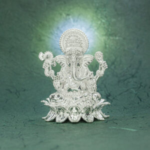 Silver Ganpati Bappa Idol