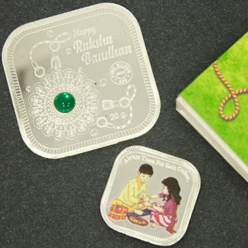 Raksha bandhan silver 999 coin