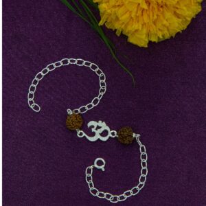 Silver om rakhi