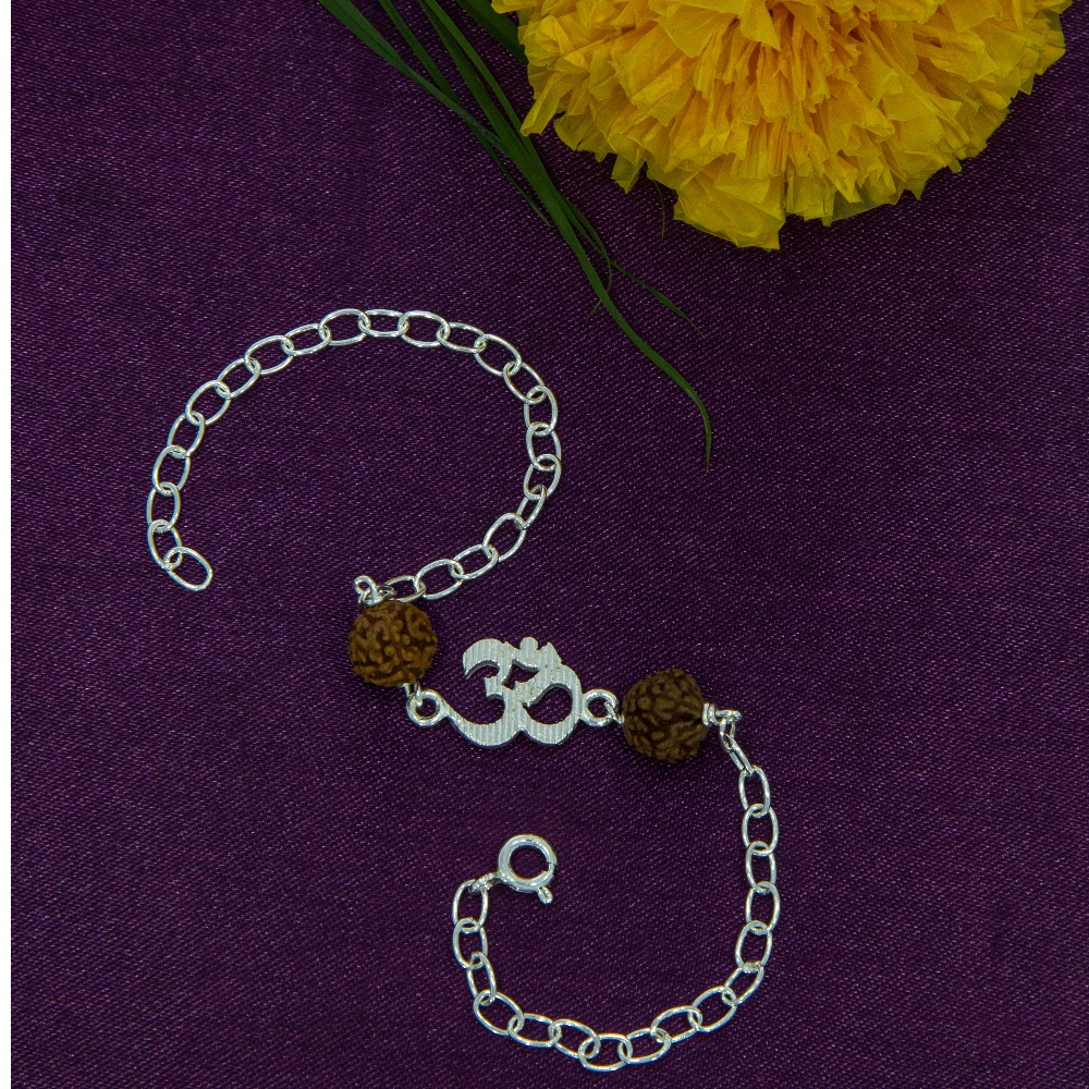 Silver om rakhi