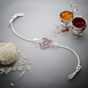 Fancy Silver Om Rakhi