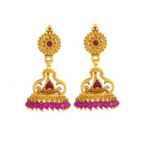 Mesmerizing gold earring design in 22carat