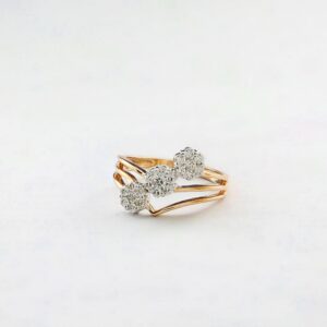 Bedazzling 14ct Rose Gold Diamond ring For women