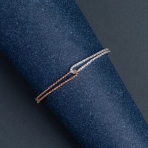 Dazzling 14ct Rose Gold Diamond Bracelet