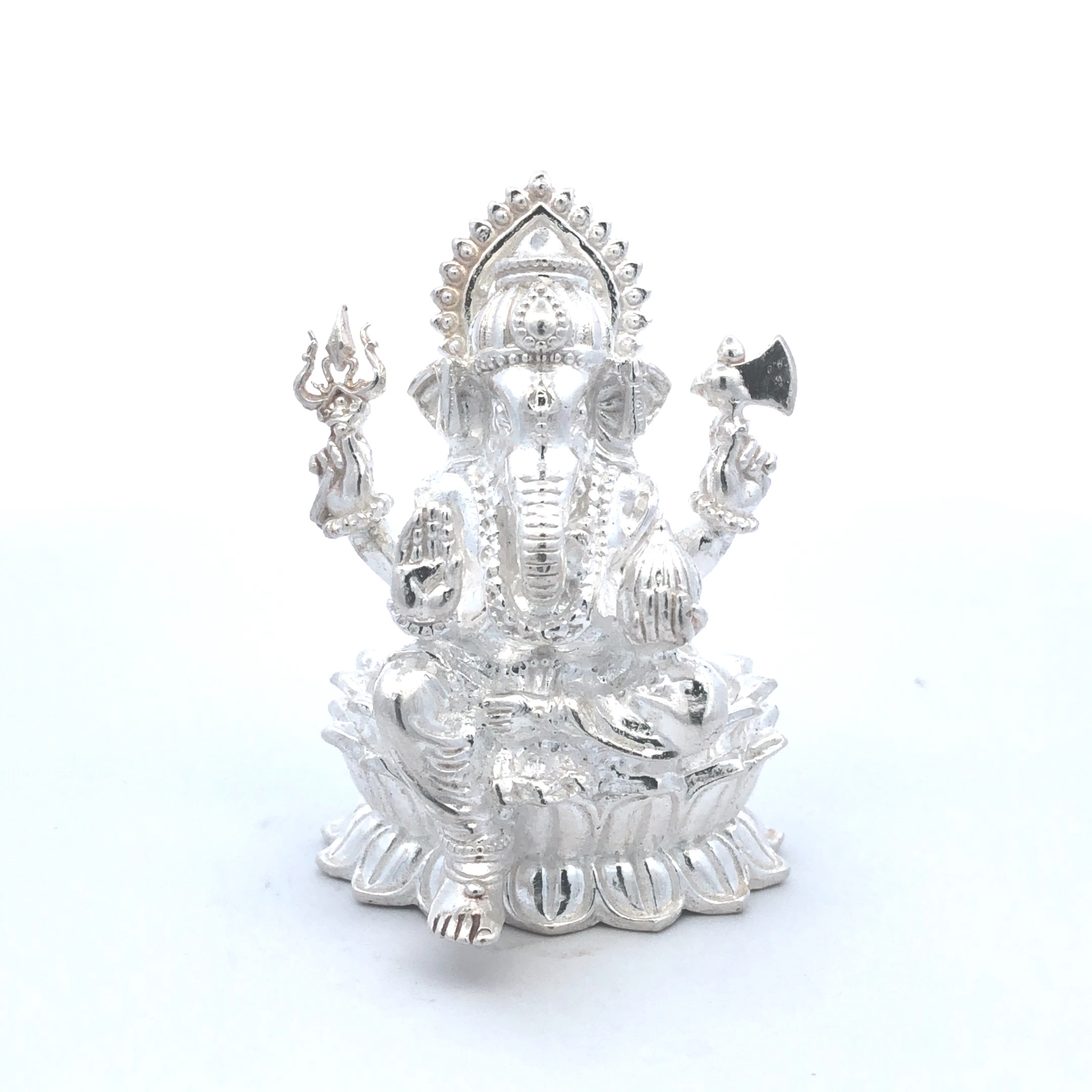 Pure silver ganesh idol for pooja