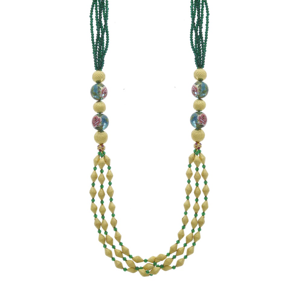 22karat enchanting triple layered gold mala