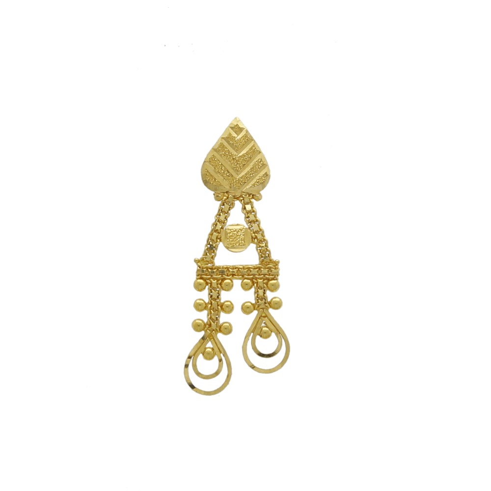 Yellow gold necklace set in 22carat for women