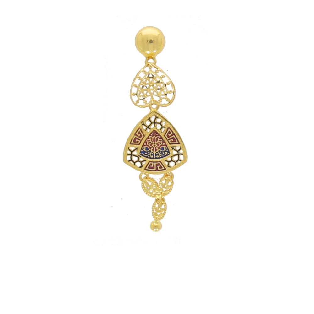 22k turkish pattern gold necklace design