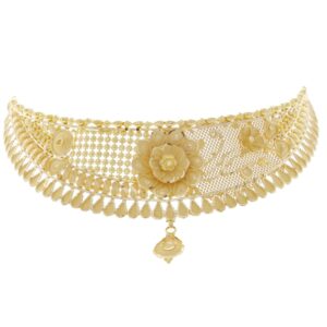 Enchanting 22k gold choker necklace set for women