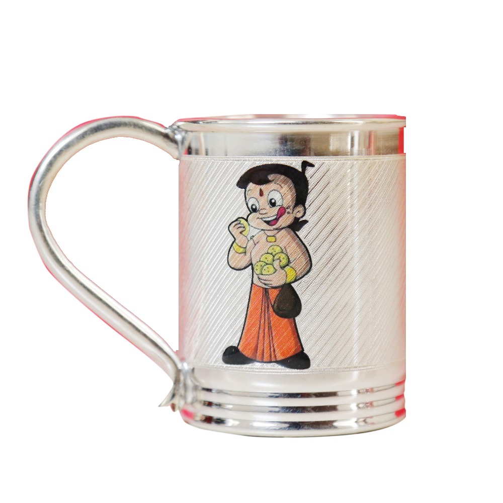 Silver chota bheem kids tumbler