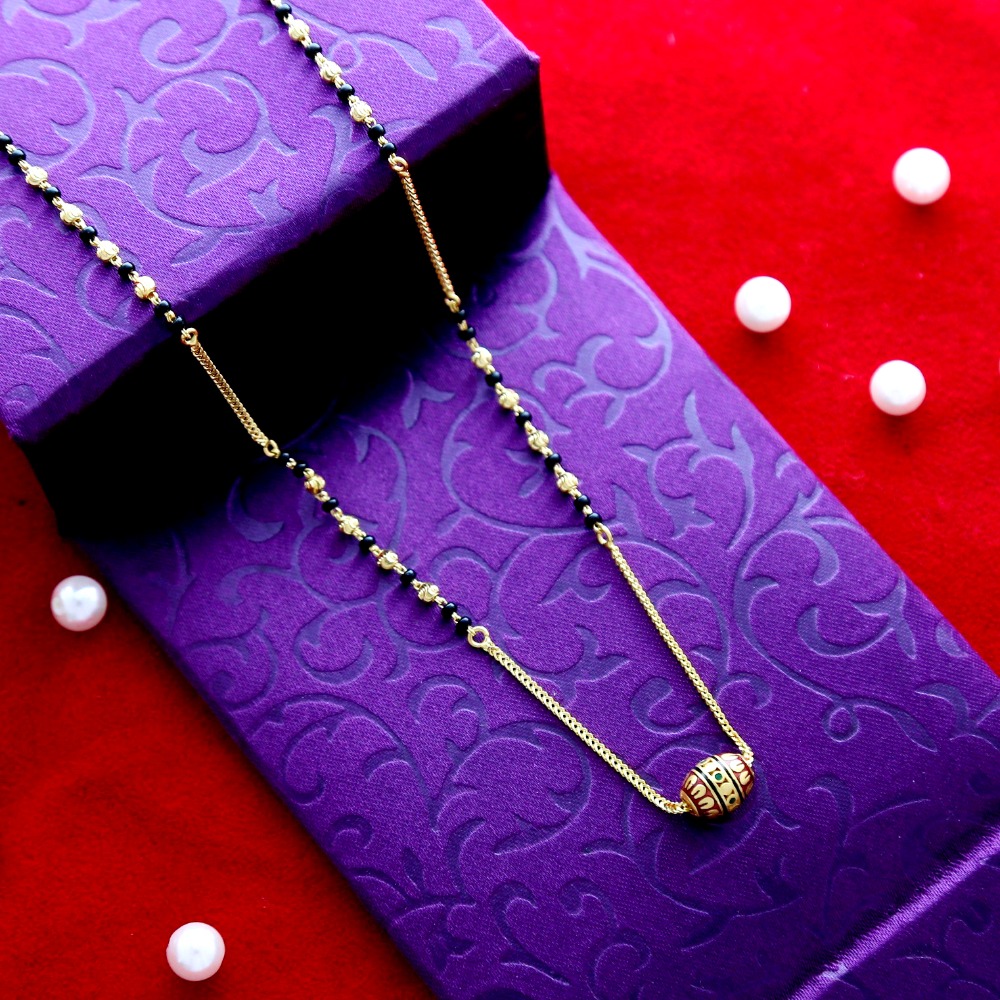 Ornate gold 22carat short mangalsutra