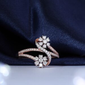 18kt Rose Gold Dual Florescence Diamond Ring