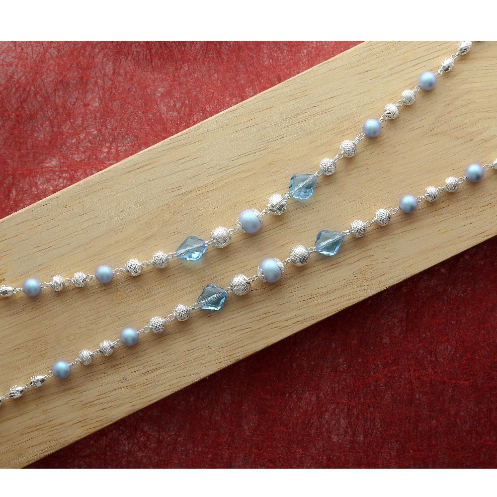 Colorful Silver Anklets - Image 2