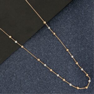 Single beaded rose gold chain