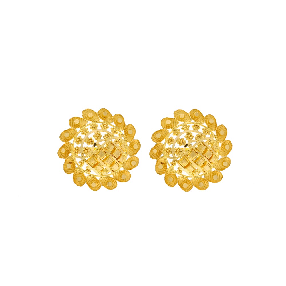 Enticing 22k filigree gold studs