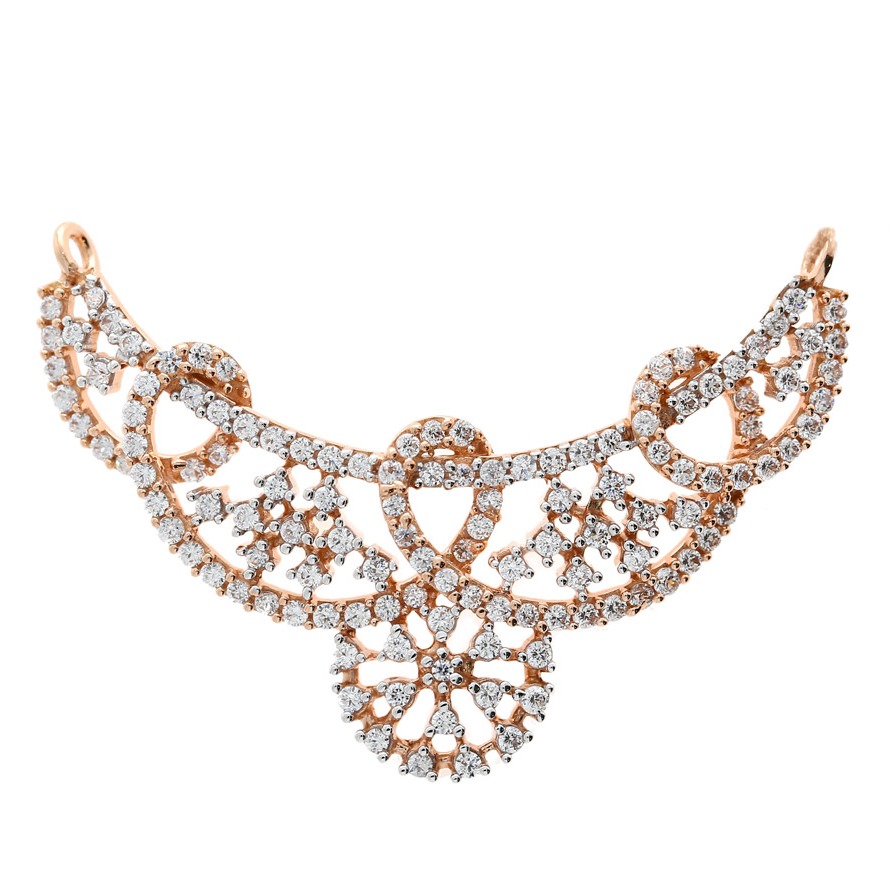 The symmetrical patterned mangalsutra pendant
