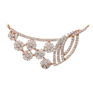 Captivating rose gold mangalsutra pendant