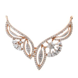 The unique rose gold mangalsutra pendant