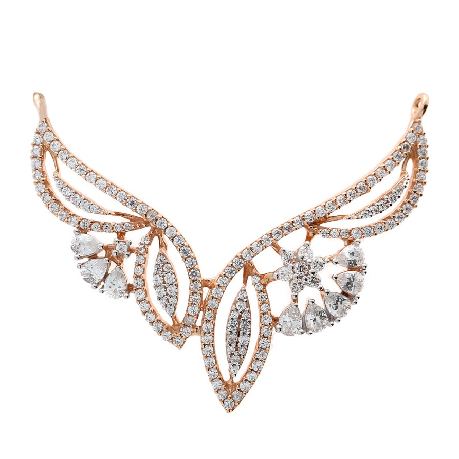 The unique rose gold mangalsutra pendant