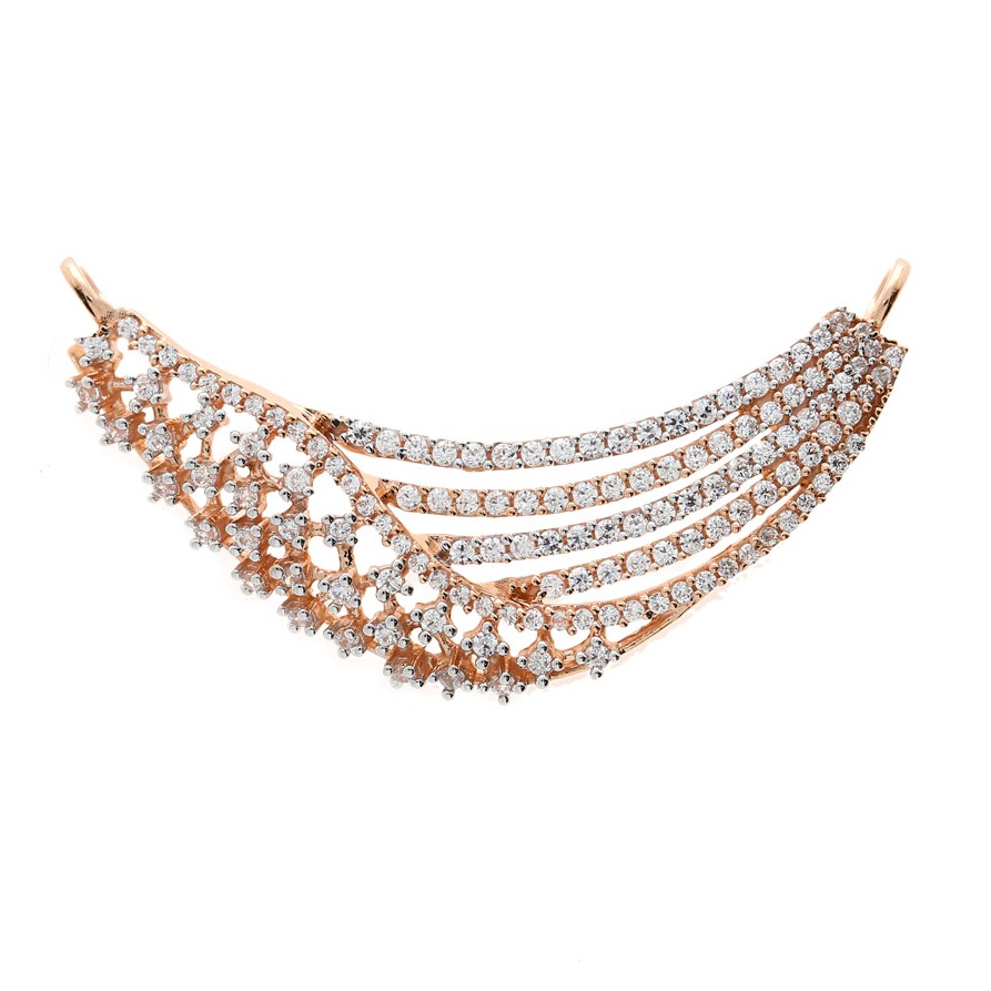 The 18kt rose gold pendant