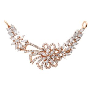 Dainty rose gold mangalsutra pendant