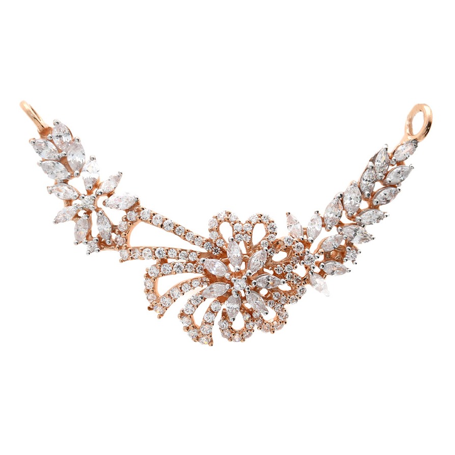 Dainty rose gold mangalsutra pendant