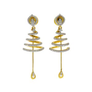 Bedazzling gold earrings