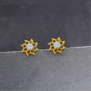 Springtime floret gold studs