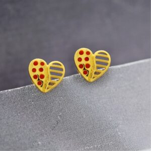 Broken heart earrings
