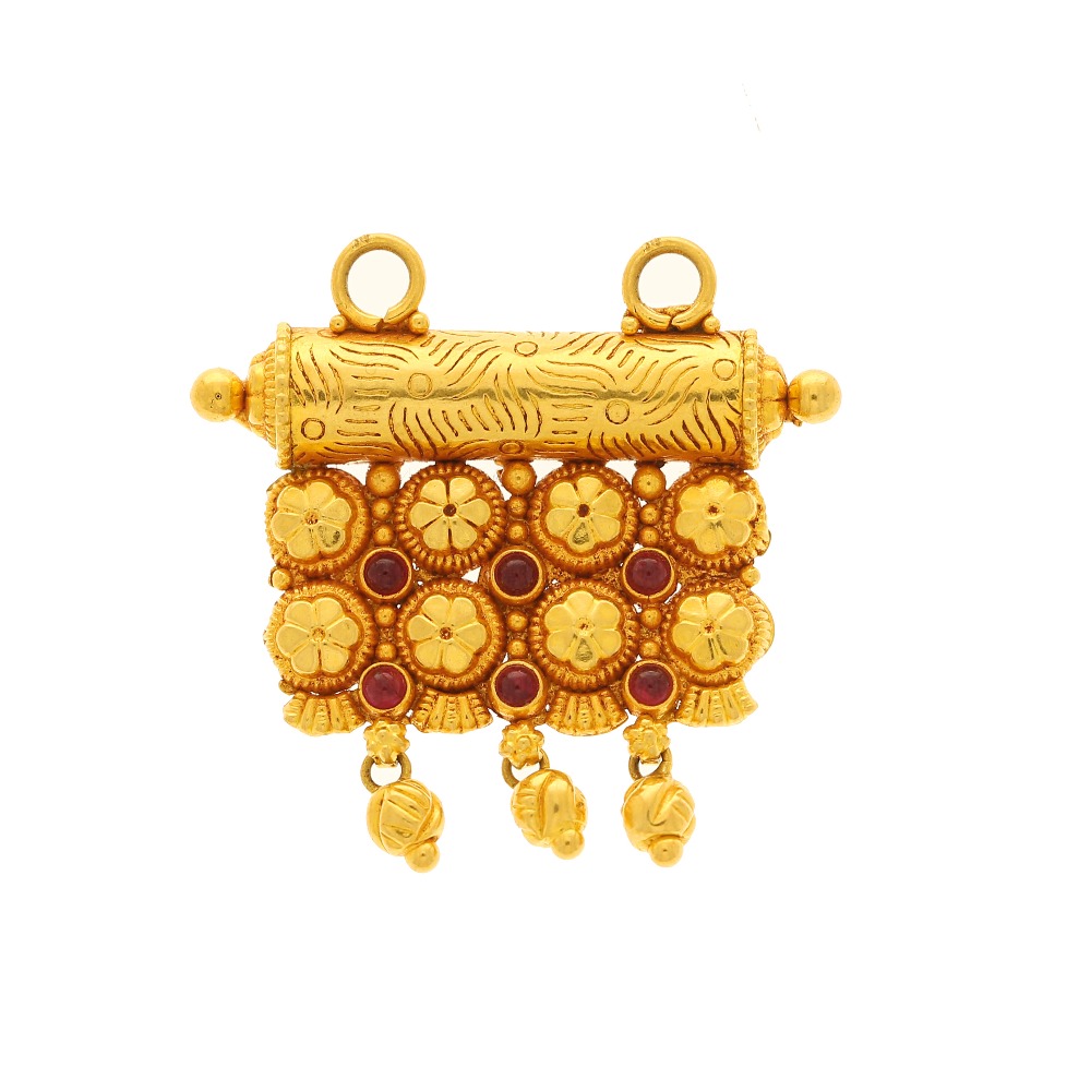 Enthralling 22k gold mangalsutra pendant design