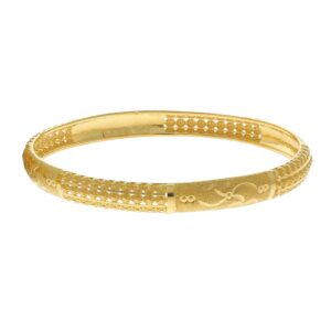Eclectic gold bangle design