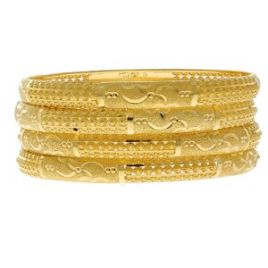 Eclectic gold bangle design