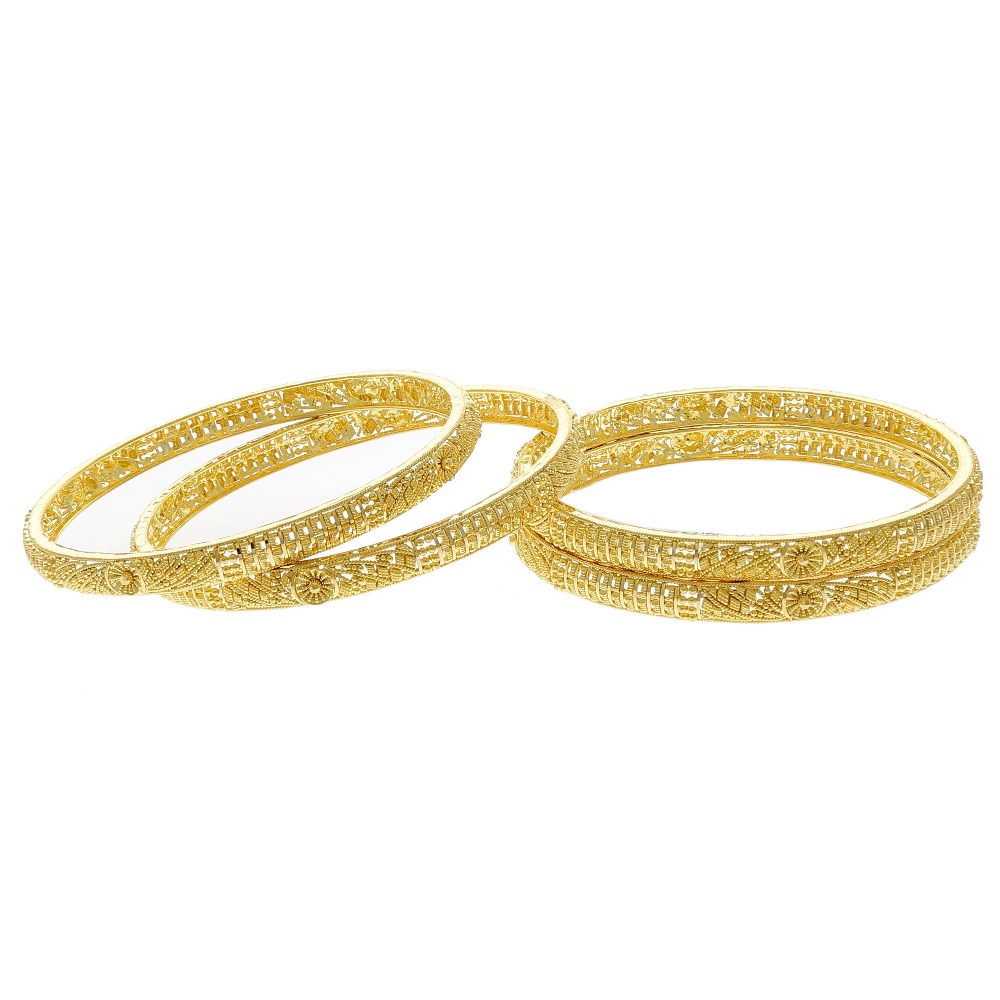 Exotic gold bangle design