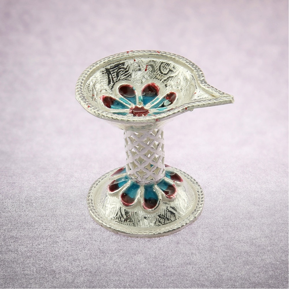 Small silver deepam designs