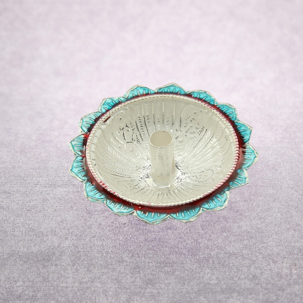 Fascinating Silver Niranjan For Puja