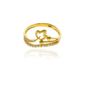 Stunning stone studded gold casting ring