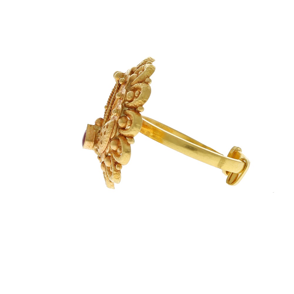 Temple Jewellery Gold Ring Design