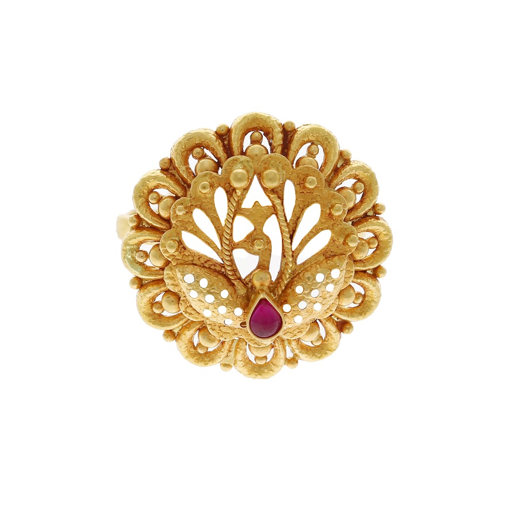 Temple Jewellery Gold Ring Design