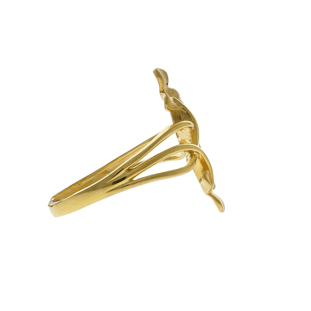 triple Flowers 22kt Gold Ring
