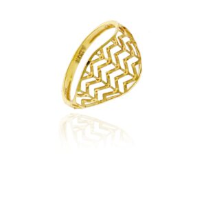 Triangular Pattern Mesh Work Ring Design