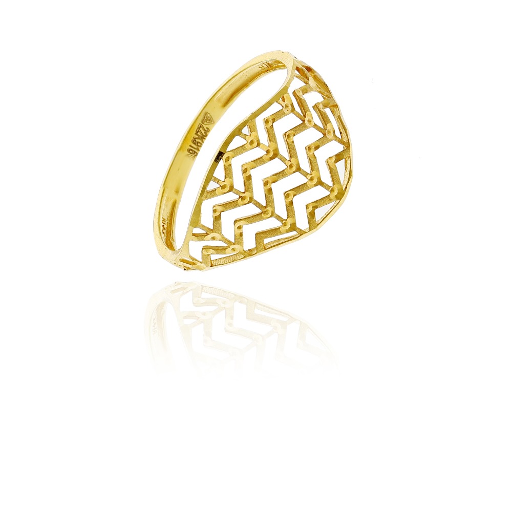 Triangular Pattern Mesh Work Ring Design