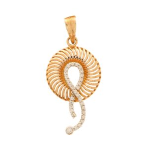 Round Shape Infinity Gold Pendant