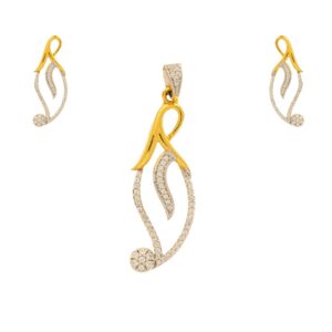 Fancy stone Studded Pendant Set