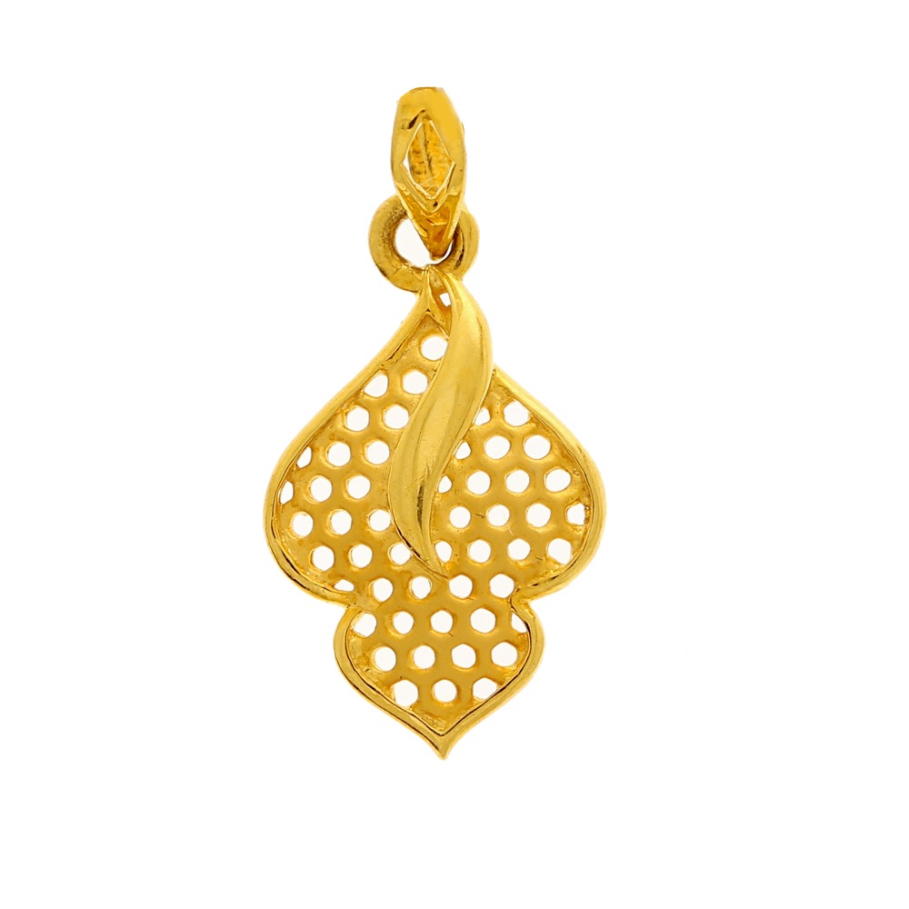 The elegant leaf gold pendant