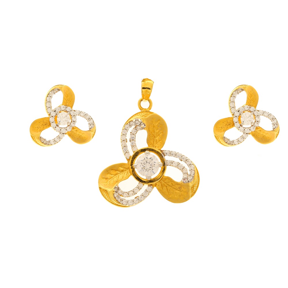 22kt gold pendant set
